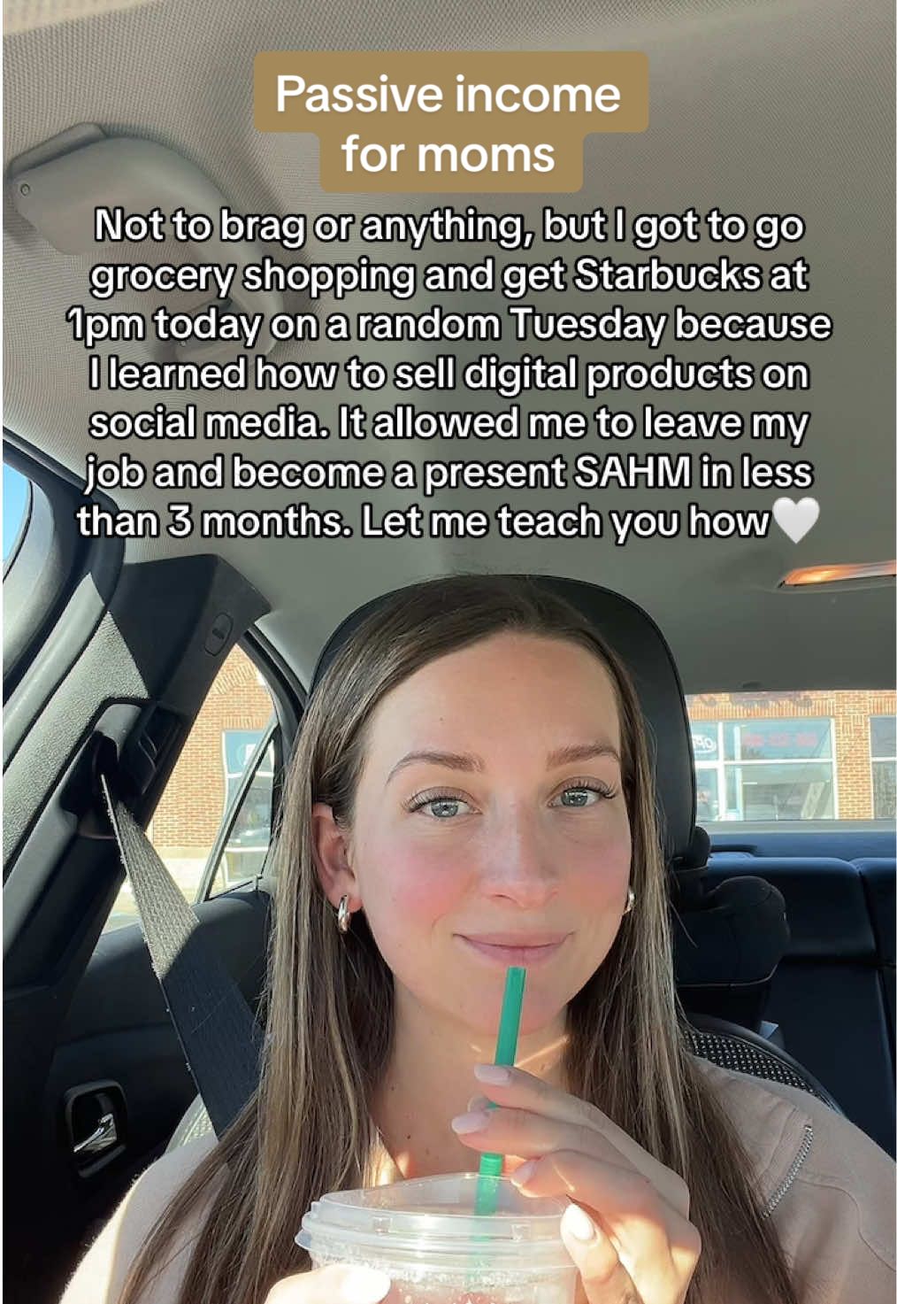 Showing up here every day to tell you that if I can, so can you!!! DM me INFO to get started🤍  #creatorsearchinsights #passiveincomeformoms #sahmjobs #momlife 