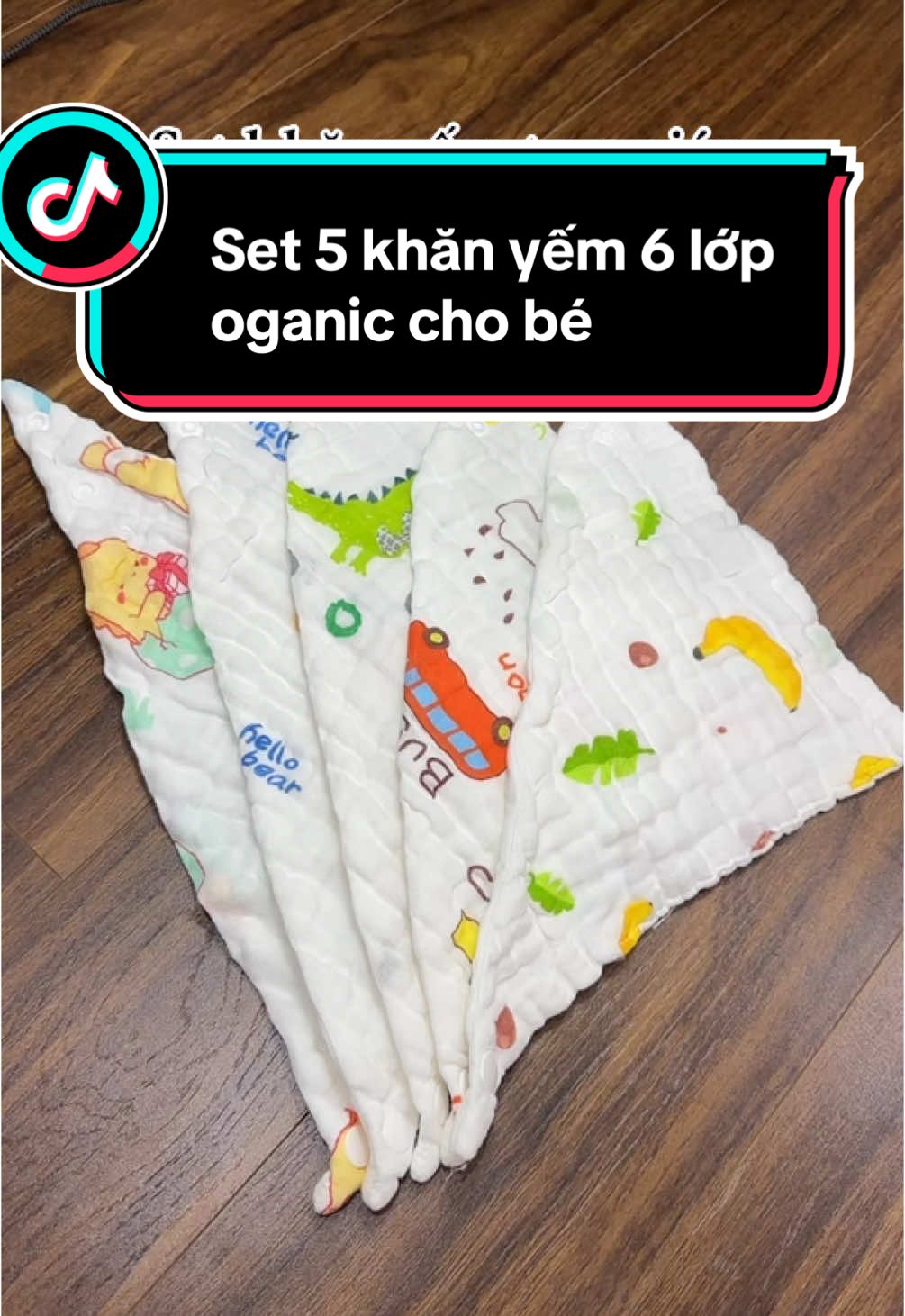 Set 5 khăn yếm xô tam giác cho bé 6 lớp#meminhkhang #xuhuong #trending #video #yemtamgiacchobe #yemmusslin #khanyemtamgiac #mebe #mebimsua 