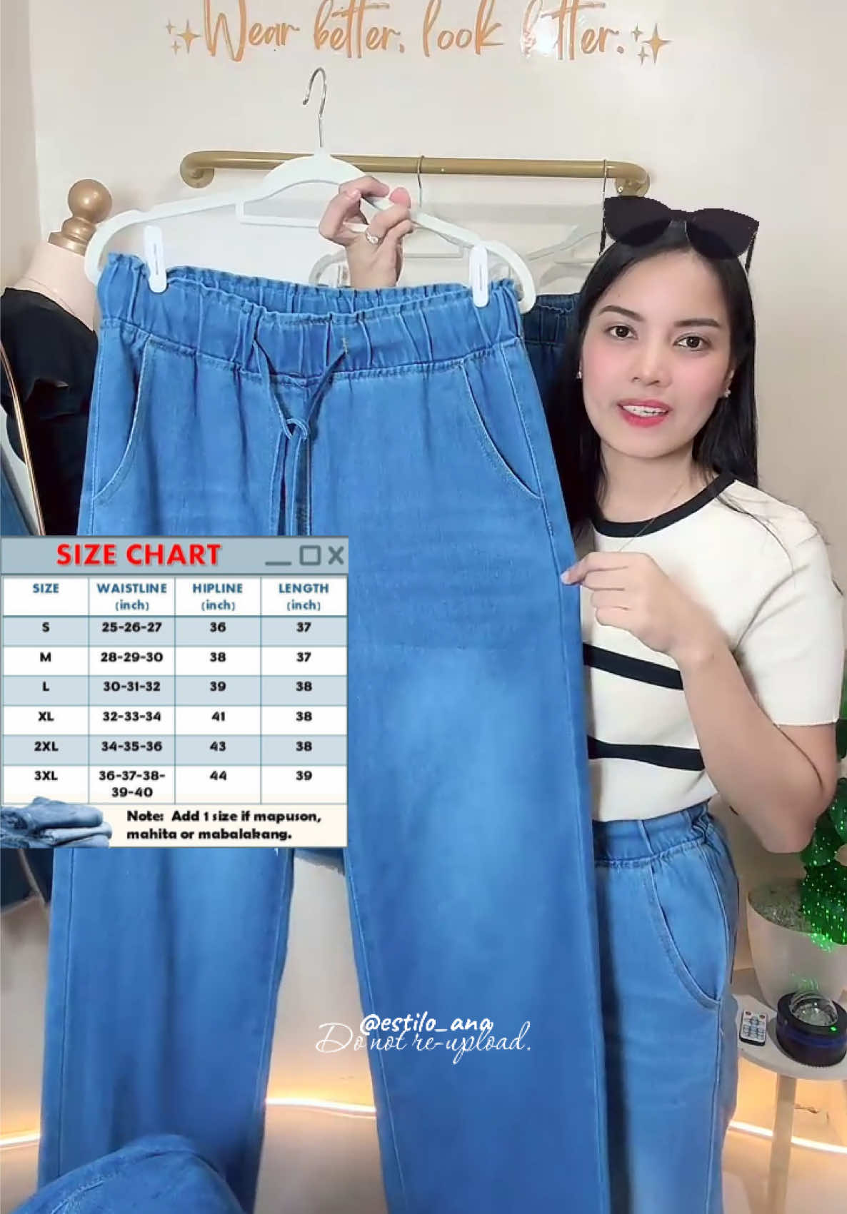 High waisted denim pants na very affordable.❤️‍🔥#LIVEhighlights #TikTokLIVE #LIVE #liveselling #pants #highwaisted #highwaist #denimjeans #TikTokFashion #ESTILO #estilo_ana 