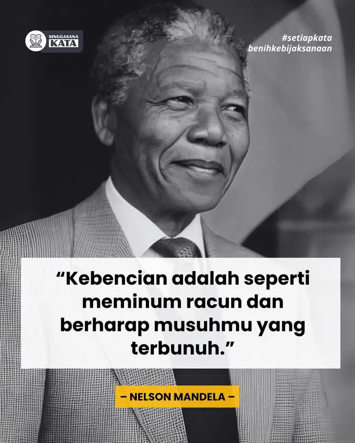 Memelihara kebencian hanyalah merugikan diri sendiri. Saat kita membiarkan perasaan negatif seperti benci menguasai, ibarat kita sedang “meminum racun” yang akhirnya merusak kesehatan jiwa dan pikiran kita. Alih-alih mengatasi konflik dengan cara yang konstruktif, kebencian justru membuat kita terjebak dalam siklus penderitaan, tanpa memberikan dampak nyata kepada musuh. Pesan yang disampaikan adalah pentingnya melepaskan kebencian dan memilih jalan pemaafan untuk mencapai kedamaian batin dan harmoni dalam hubungan dengan sesama.