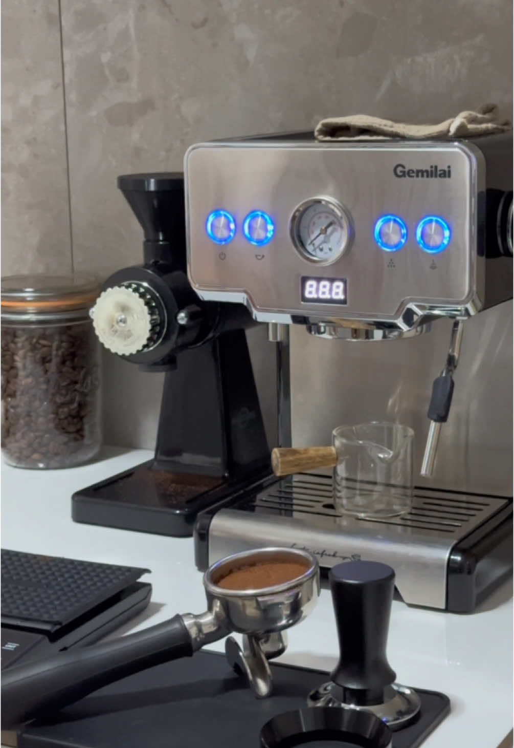 make my morning coffee with me ☕️ #gemilai #gemilai3605 #espresso #homebarista #homecafe #coffeetok #coffeetiktok #coffee #morningcoffee 