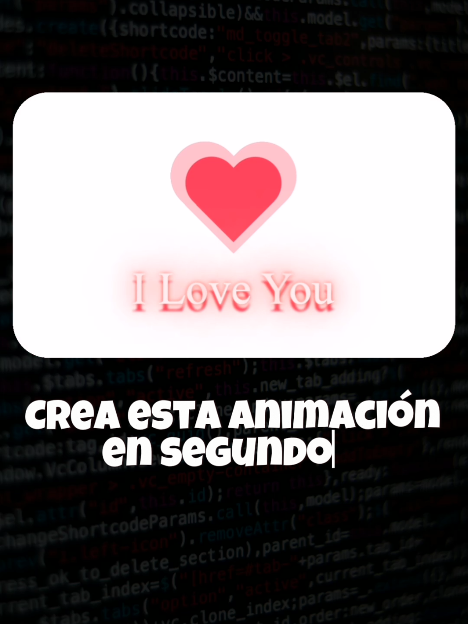 Programación | Heart love con Html, Css y JavaScript Animación de amor #programacion #dev #html #ilove #iloveyou #code #❤️ #parejas #novios #programming 