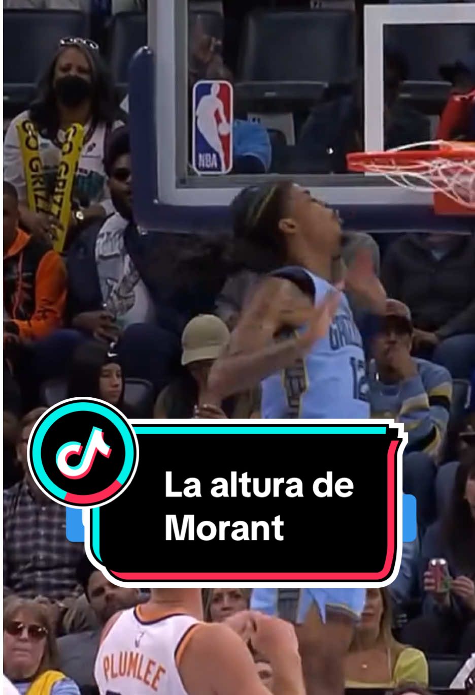 Ja Morant a la altura del aro. IMPRESIONANTE 🤩🤯 . . #NBA #TikTokDeportes #jamorant #memphisgrizzlies #dunk 