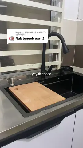 Replying to @FADIAH AB HAMID very recommended ‼️😍✨ #sink #viral #honeycomb #stainlesssteel #sus304 #minimalis #deko #raya2025 