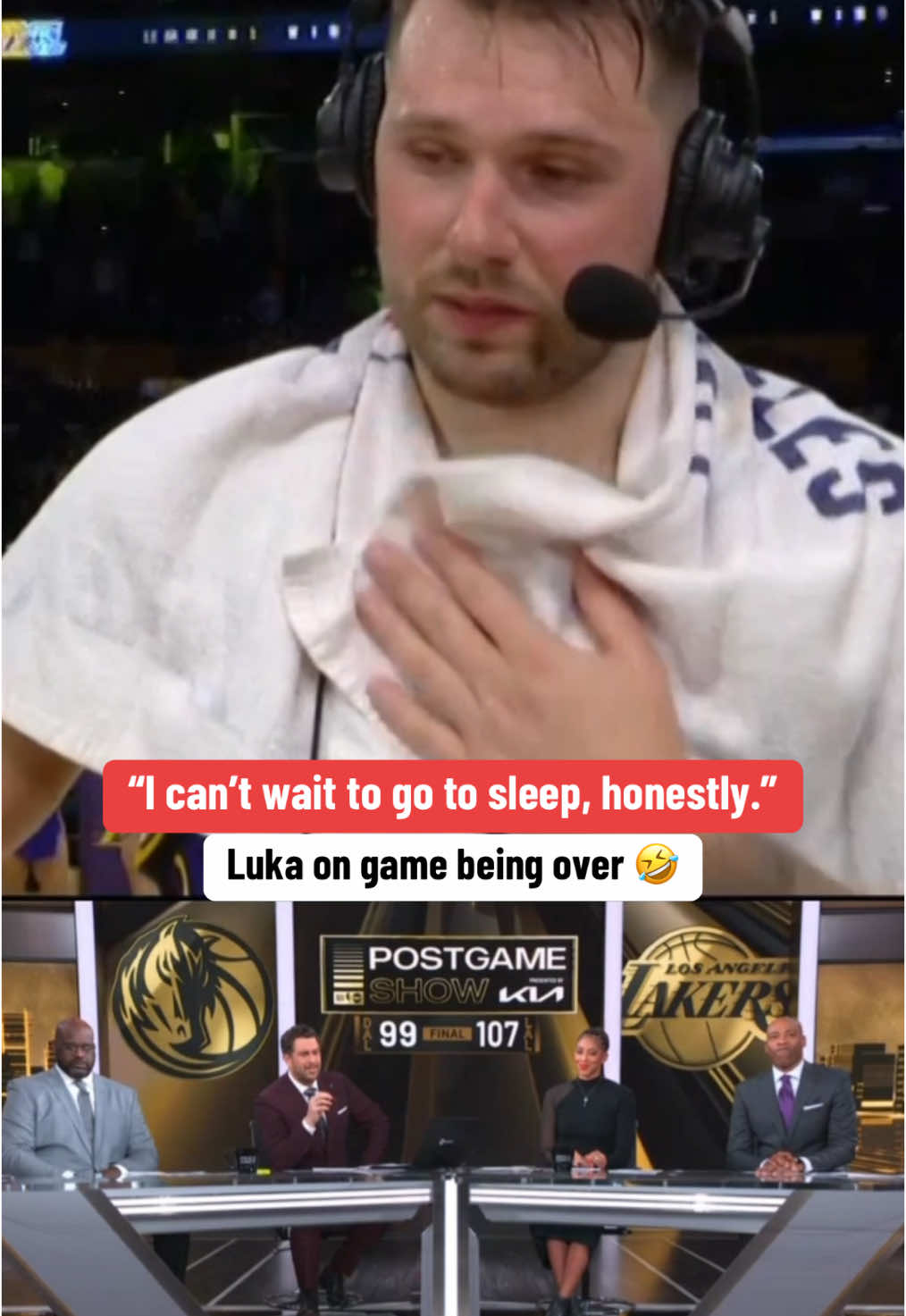 Luka is ready to go to bed 😭  #NBA #nbabasketball #basketball 