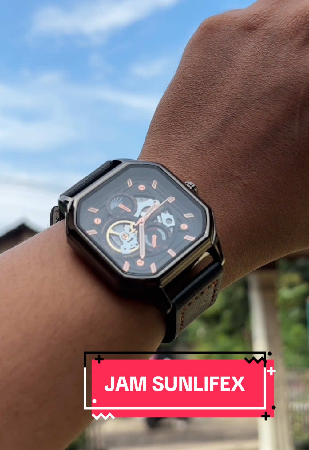 Rekomendasi Jam Tangan Pria dari Sunlifex 🔥 Sunlifex Jam Tangan Pria 9095 Kuarsa Olahraga Kasual Tali Kulit Pria Jam Tangan Cowok