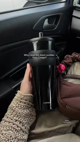 Black tumbler is a 🖤💯 #tumbler #tumblersoftiktok #civagotumbler #civago #tumblerviral 