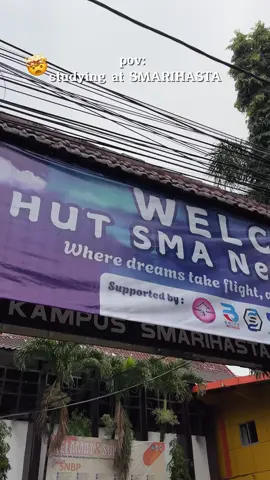 Oh, how i love being Bhaskarian!! 🫵🏻💜 Sedikit cuplikan jika kamu masuk SMA Negeri 8 Malang! Let's enjoy the vibe of Smarihasta when it rain 🌦️ #smarihasta #sman8malang #osismpksmarihasta #bhaskarasmarihasta 