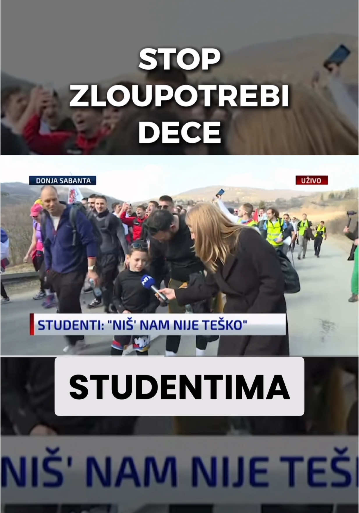 Stop zloupotrebi dece #protest #blokade #studenti #deca #fyp 