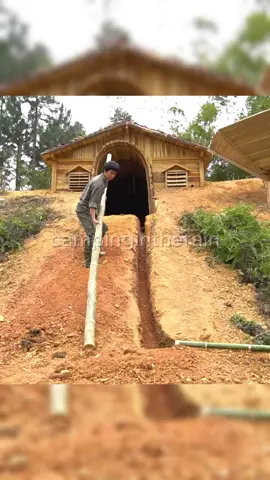 Build a Luxury Wooden House. P5 #bushcraft #build #camp #camping #survival #shelter #Outdoors #viralvideo #outdoor #fyp #wildlife