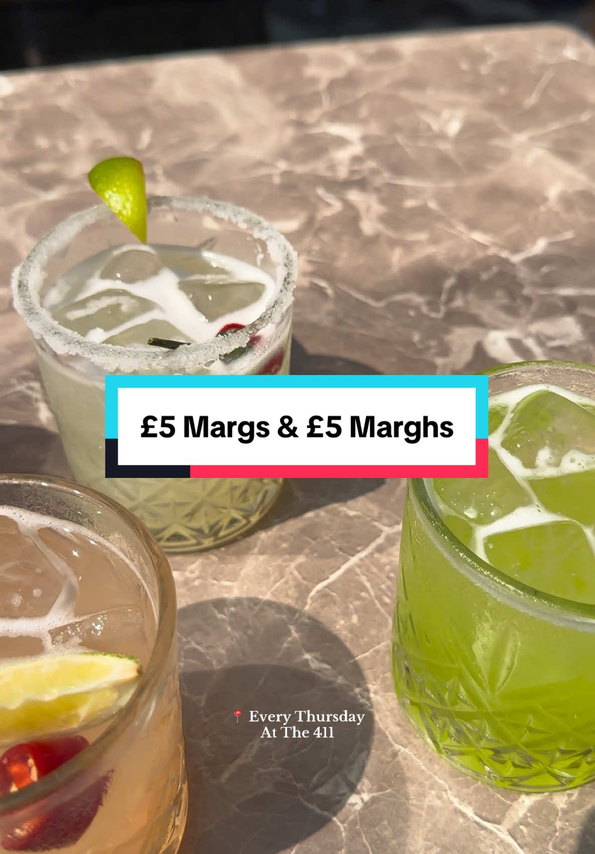 They taste even better when you know they’re only £5 each. Best deal in London right now #The411 #margs #londonhotspots #londonlife #thingstodoinlondon  