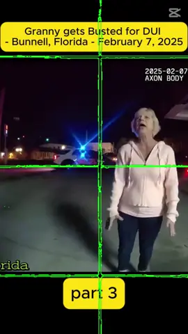 Granny gets Busted for DUI - Bunnell, Florida - February 7, 2025 #cops #copsoftiktok #copsontiktok #copstiktok #police #policeofficer