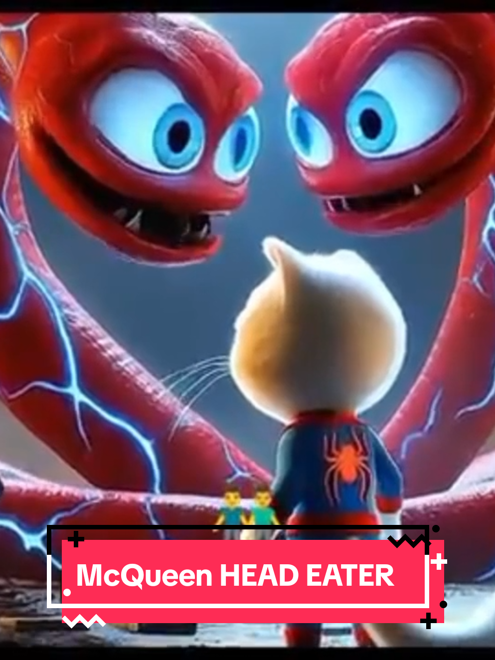 McQueen HEAD EATER -Transformation |Spider-Man Cat #minions #mcqueen #spiderman #story #transformation #eater #fyp #ai #aicatsmoew 