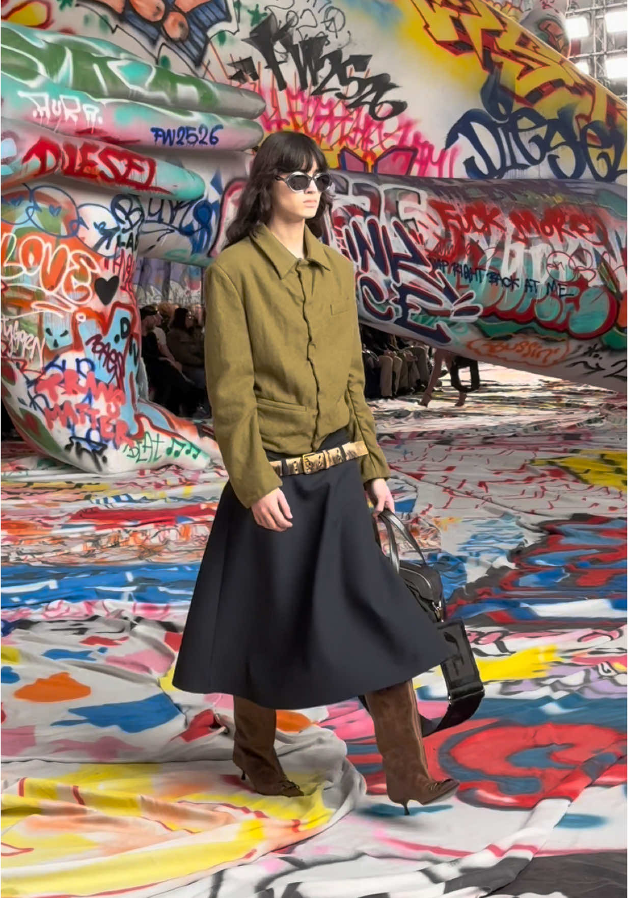 Taking you to @Diesel FW25 show in Milan, what did you think of the collection? #fashionshow #fashion #fashiontiktok #TikTokFashion #Runway #model #backstage #behindthescenes #mfw #mfw2025 #milanfashionweek #milanofashionweek #milano #milan #diesel #glennmartens 