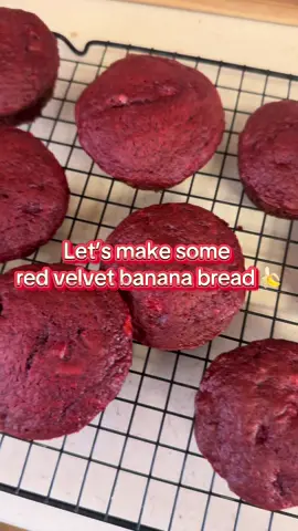Made some red velvet banana bread because i had some left ripe bananas & a red velvet mix. They turned out so good!! #creatorsearchinsights #bananabreadrecipe #moistbananabread #easybananabreadrecipe #redvelvet #redvelvetcake #redvelvetbananabread #muffins 