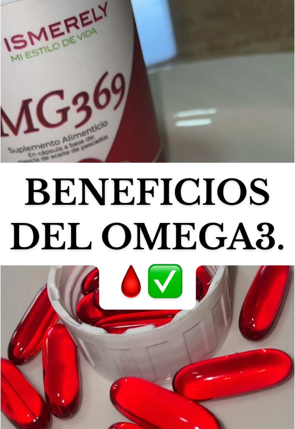 Omega 3.🩸✅  #salud #omega3 #ismerely #saludable #bienestar 