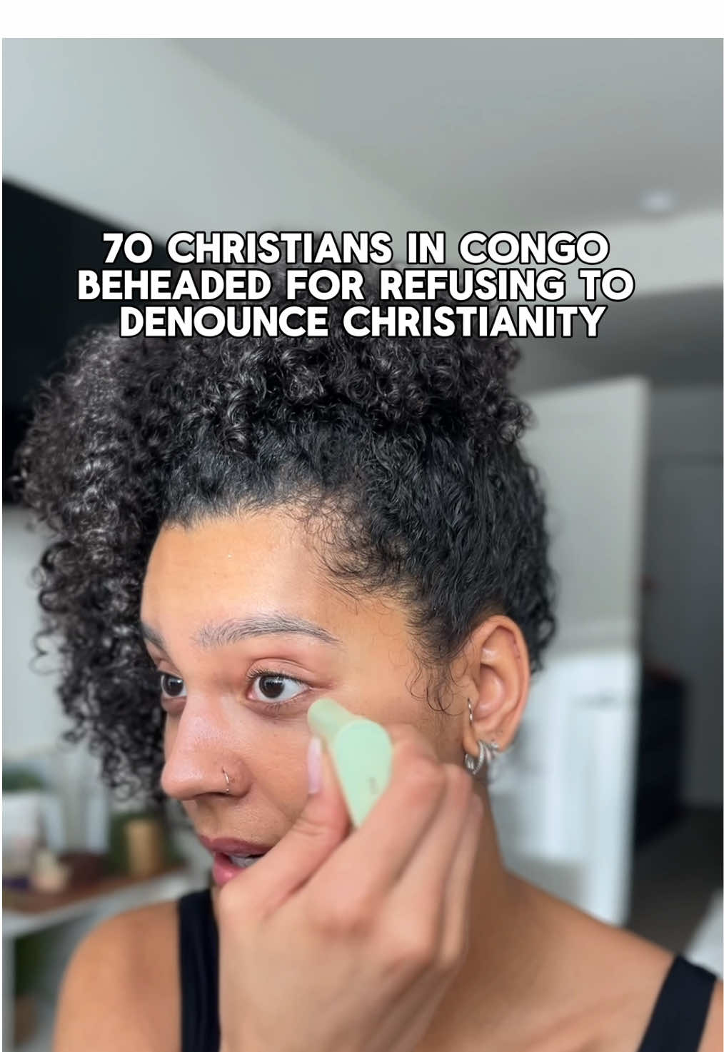 The story of the  70 Christian’s in Congo is very sad and heartbreaking but I can’t stop think about how fired up for Jesus they were. Y’all can make random celebrities your role model , but THEY are my role model. I don’t want to be a Peter in my moment of fear. #christiantiktok #christiantok 