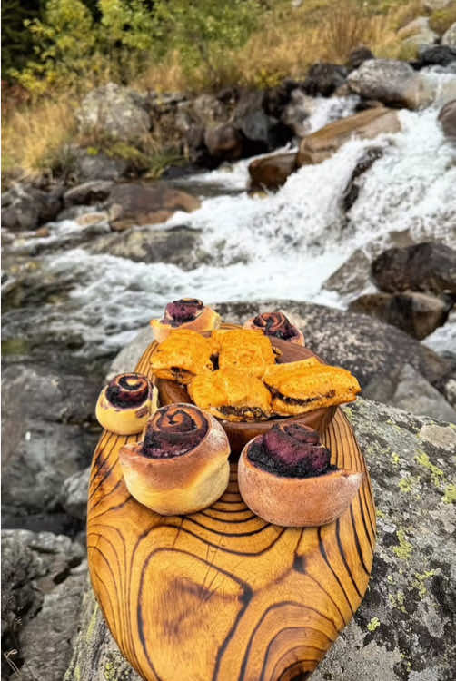 Delicious stuffed salmon on hot rocks in the wild 🐟💦🪵🔥 #outdoorcooking #cookingasmr #Recipe #leon #cookingnature #foodtiktok #camping #cooking #salmon 