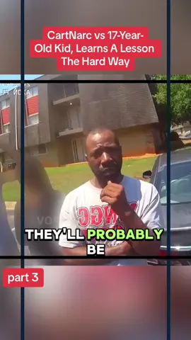 CartNarc vs 17-Year-Old Kid, Learns A Lesson The Hard Way #cops #police #viralvideo #law #crimetok #crime #viral 