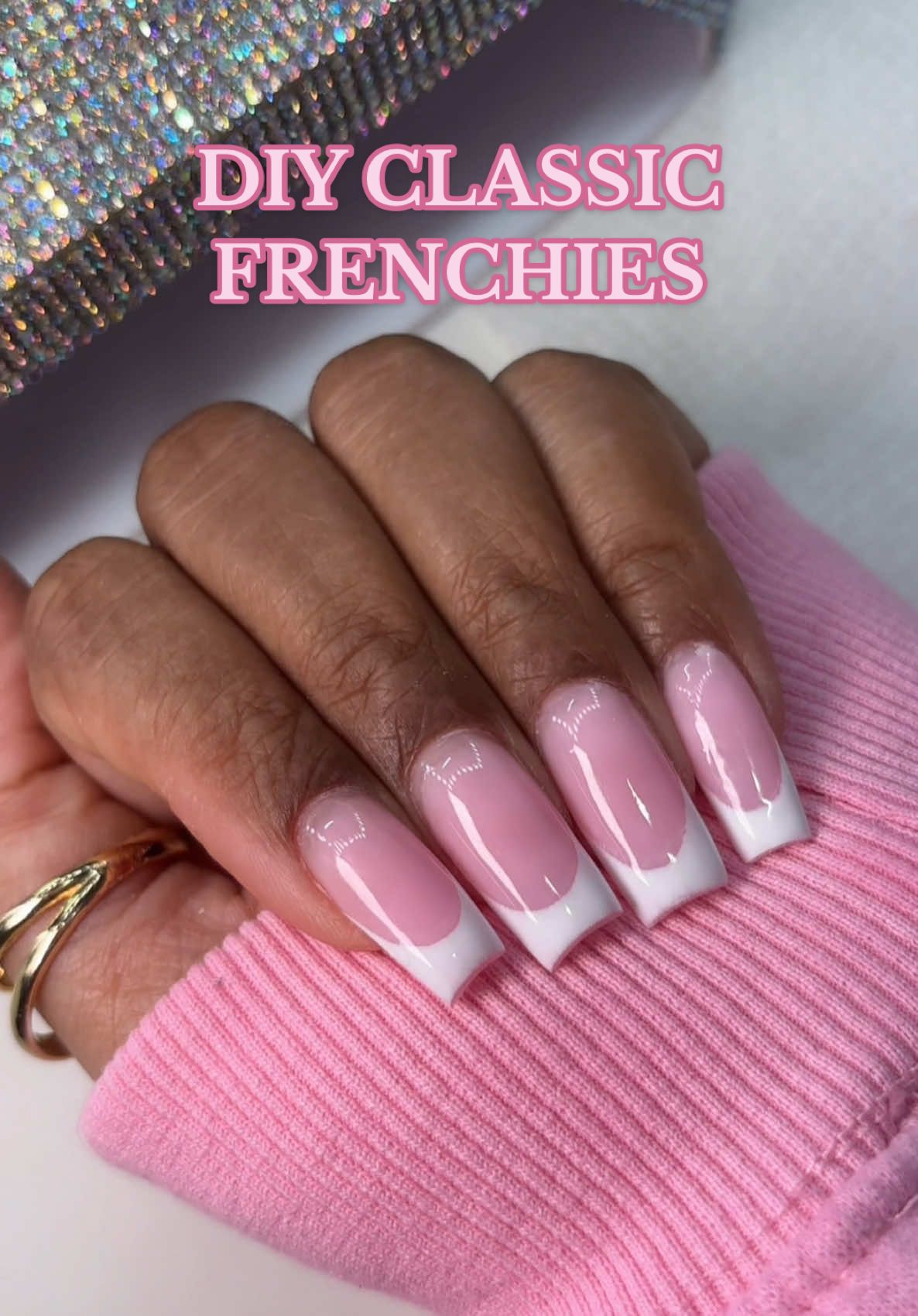 been cravingggggg a classic french 🤌🏽💗✨  #nails #diynails #frenchtipnails #frenchies #nailinspo #gelxnails #gelnails 