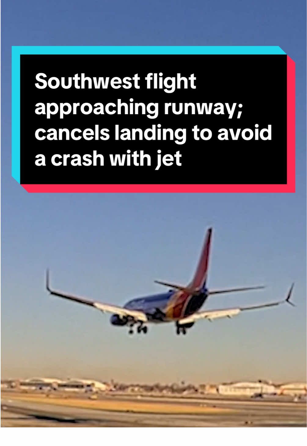 Southwest flight nearly collides with jet at Chicago's Midway Airport. Video shows Southwest Flight 2504 nearly touching down on the runway before lifting off again to avoid a jet that entered the runway. #southwestairlines  #chicago  #plane  #news  #jet  #flight 