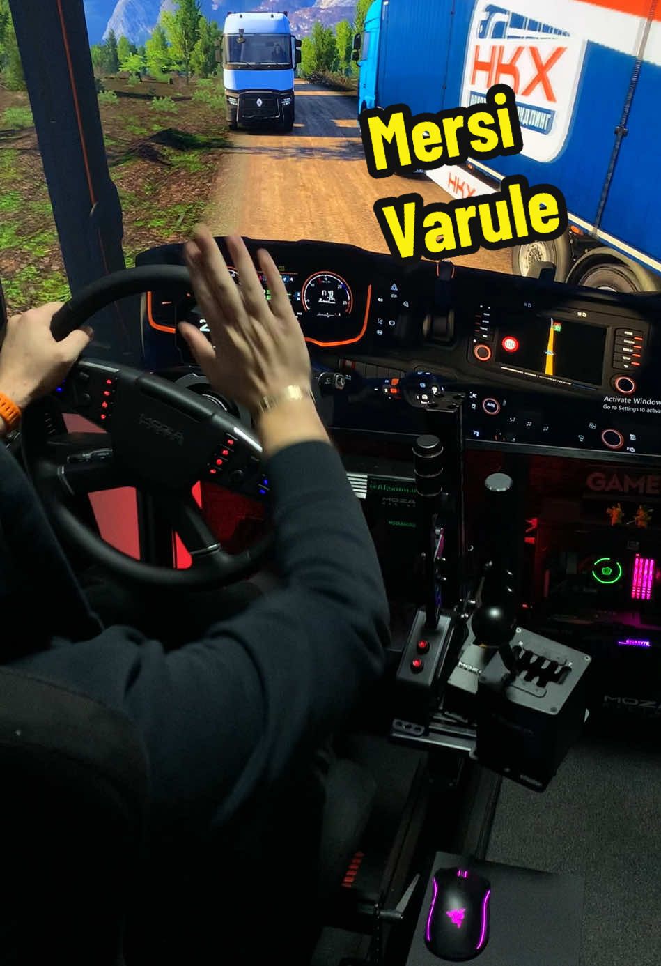 Nu a vrut sa ma lase frate 😭 @MOZA Racing @NextLevelRacing | Sim Racing  #nextlevelracing #mozaracing #steeringwheel #drivingsimulator #ets2 #eurotrucksimulator2 