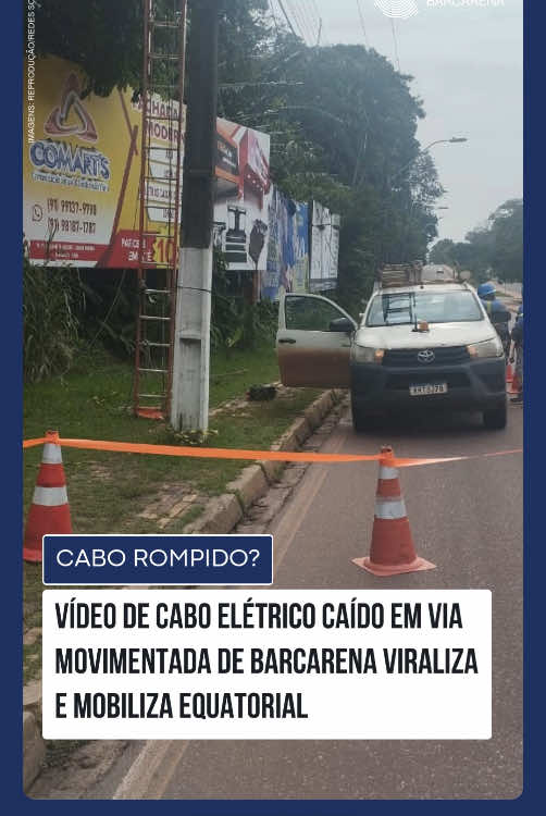 As imagens mostravam um cabo elétrico, supostamente de alta tensão, rompido e caído na Av. Dom Romualdo Coelho O Portal Barcarena, ao tomar conhecimento do ocorrido, entrou em contato imediatamente com a Equatorial Pará, empresa responsável pelo fornecimento de energia na região. A distribuidora foi informada sobre o risco e, em menos de 40 minutos, enviou uma equipe técnica ao local para resolver o problema. Saiba mais em: https://portalbarcarena.com.br/ #portalbarcarena #notícias #cidades #barcarena #equatorial #viladoscabanos #risco #resolvido #pará #murucupiagencia