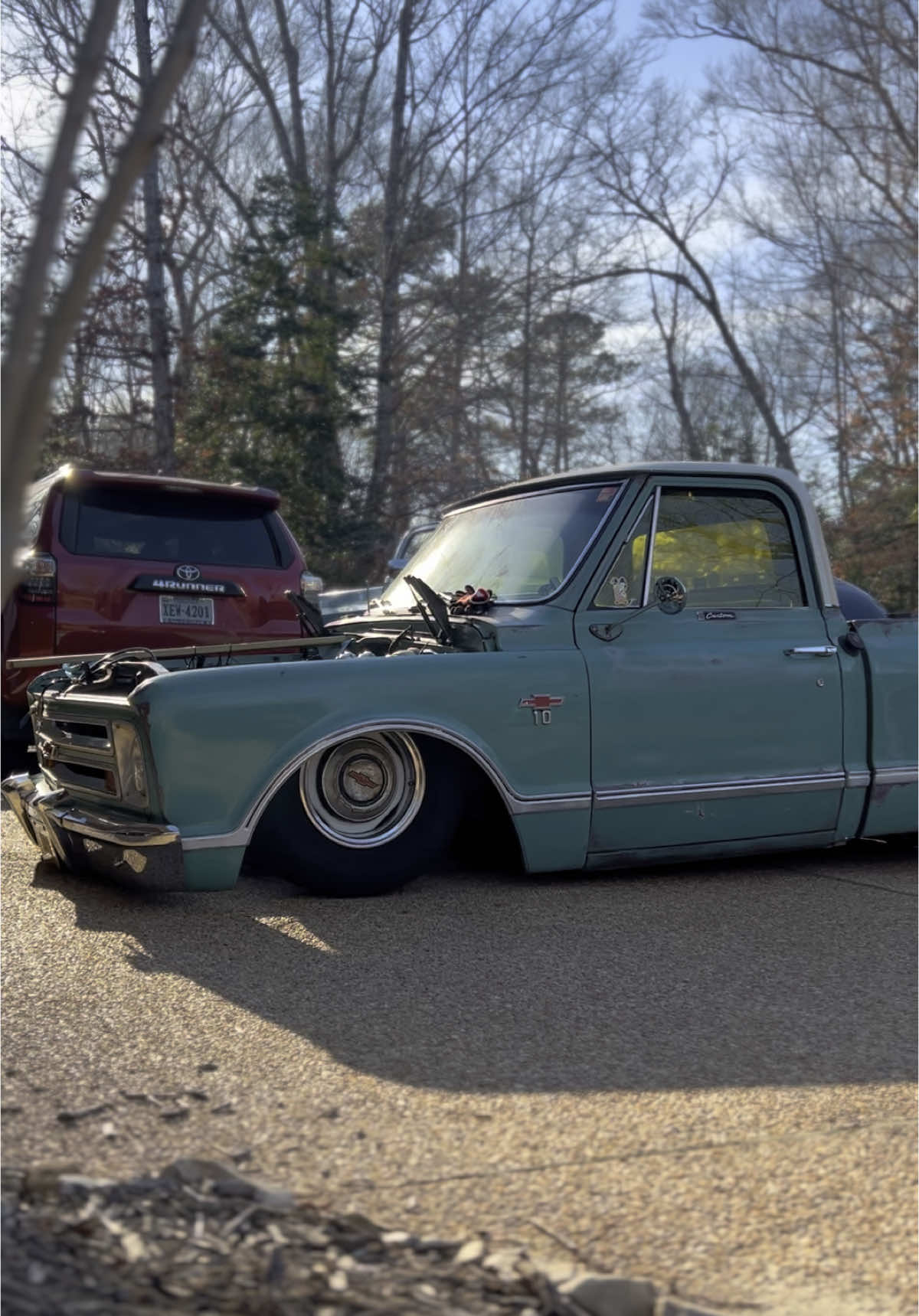 Well the front is together, now onto the details. Have to get the rack all trimmed and set in place, need to get the Slosh Tubz in place, probably going to have to trim my fiberglass heater box, will need to get the steering figured out, and the battery swapped to the back of the truck to clear the Tubz. ——- #6772chevytrucks  #6772chevy #c10 #67c10 #c10crew #projecttruck #fabrication #welding #c10clubva #c10club #chevyonly #patina #boydwelding #vintageair #holley #holleyequipment #holleyefi #switchsuspension #porterbuilt #azproperformance #qa1 #qa1shocks #airsuspension #accuair #porterbuilt 