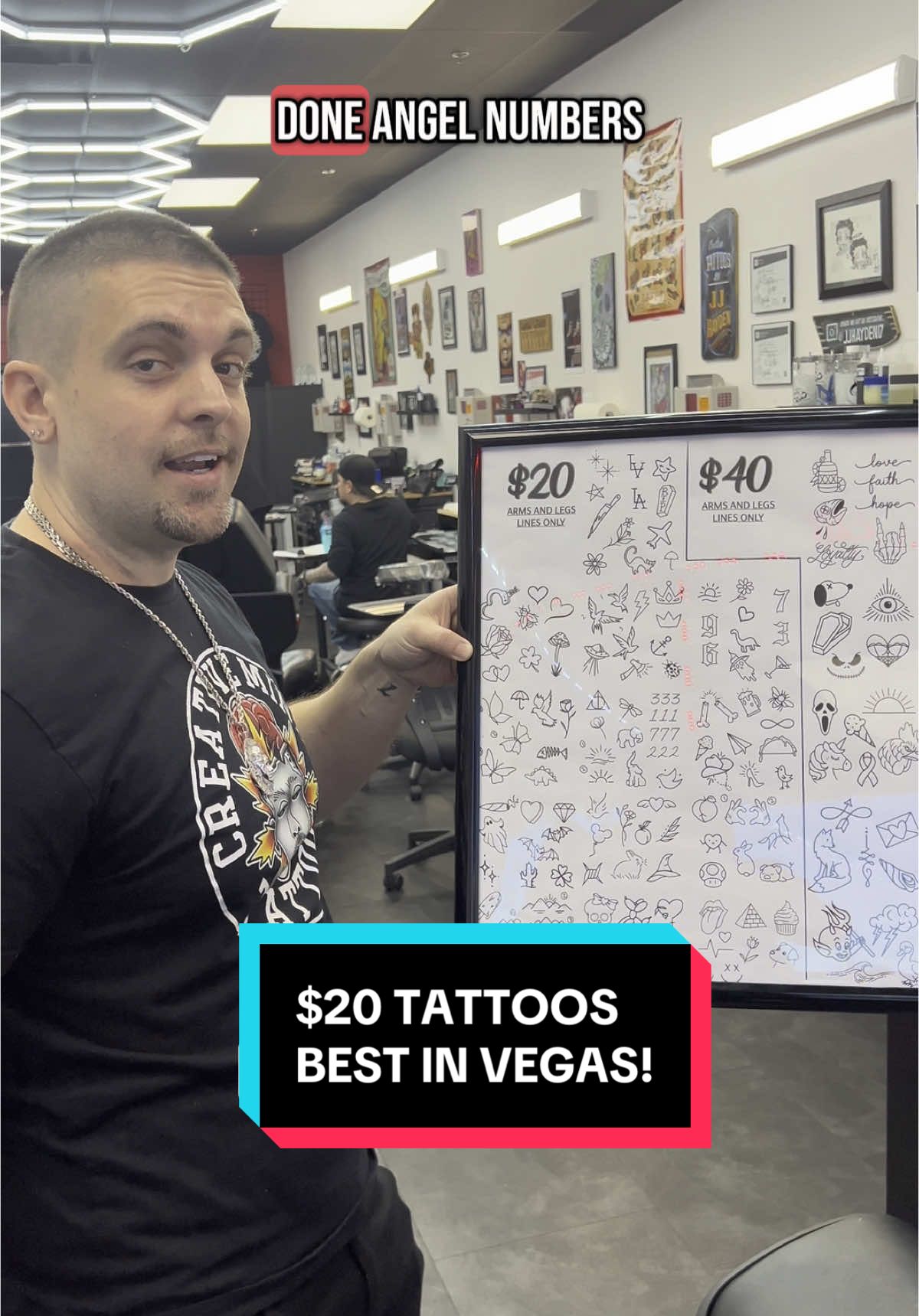 Let us be apart of your Vegas memories! 📍3882 W Sahara Ave ⏰ 11am-9pm  🚨 7 days a week Walk ins welcome until 8pm pending wait times! Tattoos starting as low as $20! Walk-ins welcome daily! All the info can be found on the website in the bio! #best #lasvegas #tattoo #shop #artist #bestlasvegastattooshop #affordable #clean #safe #tattooshop #bestwalkintattooshop #lasvegastattoo #vegastattoo #thingstodo #besttattoos #world #famous #creativemindstattoo #ten #dollar #free #20dollartattoo #40dollartattoo #fyp #fypシ #foryoupage #vegastiktok 