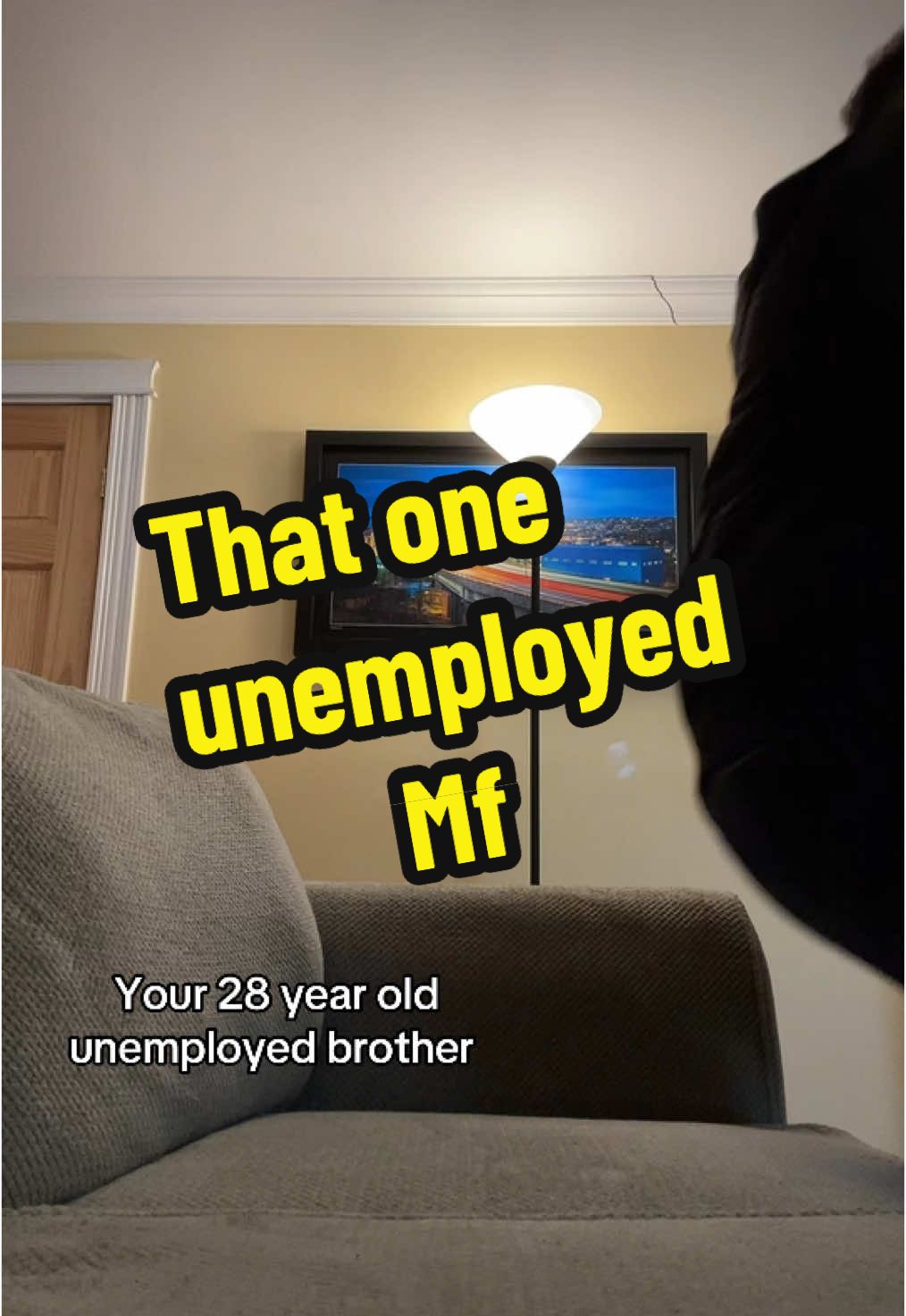 Tag your buddies … Unemployment can be a b*tch! Unemployed friend. That one unemployed friend. Older brother. Younger brother needs help. Comedy skit. Satire comedy. #unemployment #redpilltiktok #feminism #foryoupage #fyp 