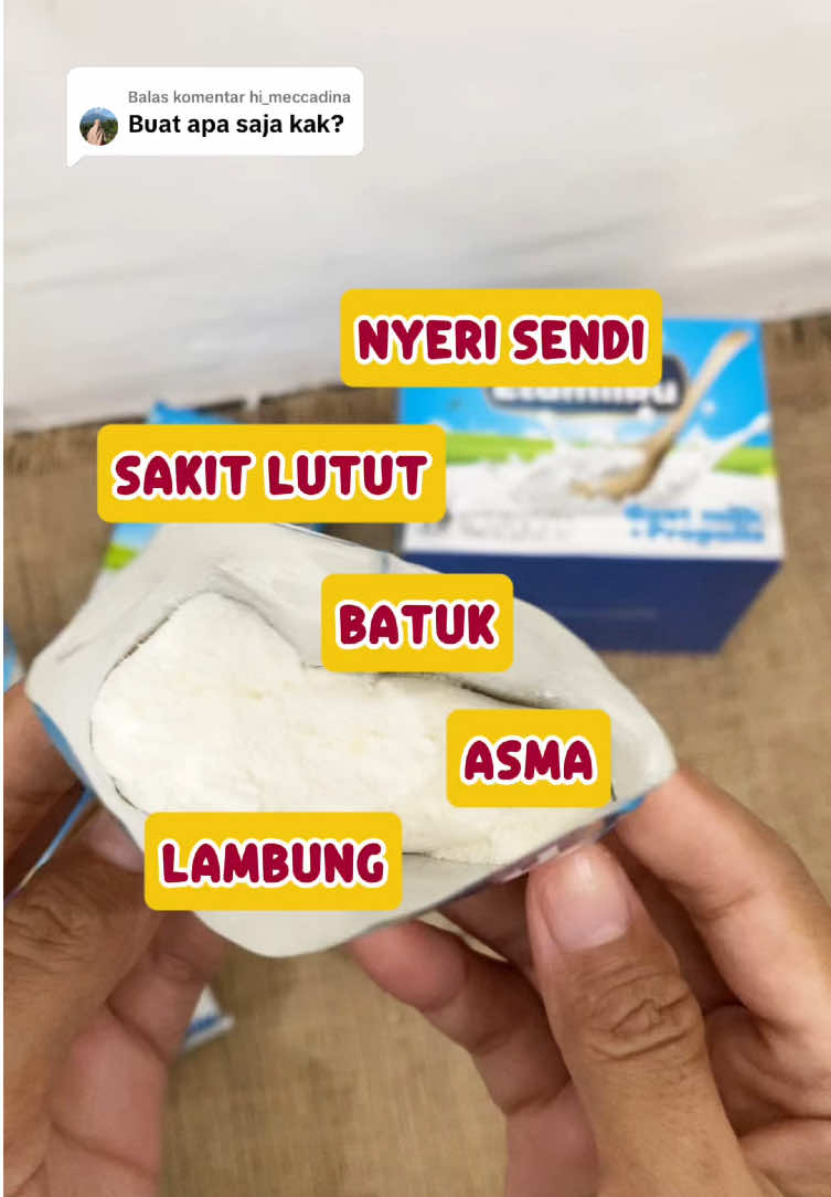 Membalas @hi_meccadina Susu etawa Etamilku + propolis Spesialis persendian 🥛🌿 #etamilku #susuetawa #susuetamilku #susukambing #susukambingetawa #fyp 
