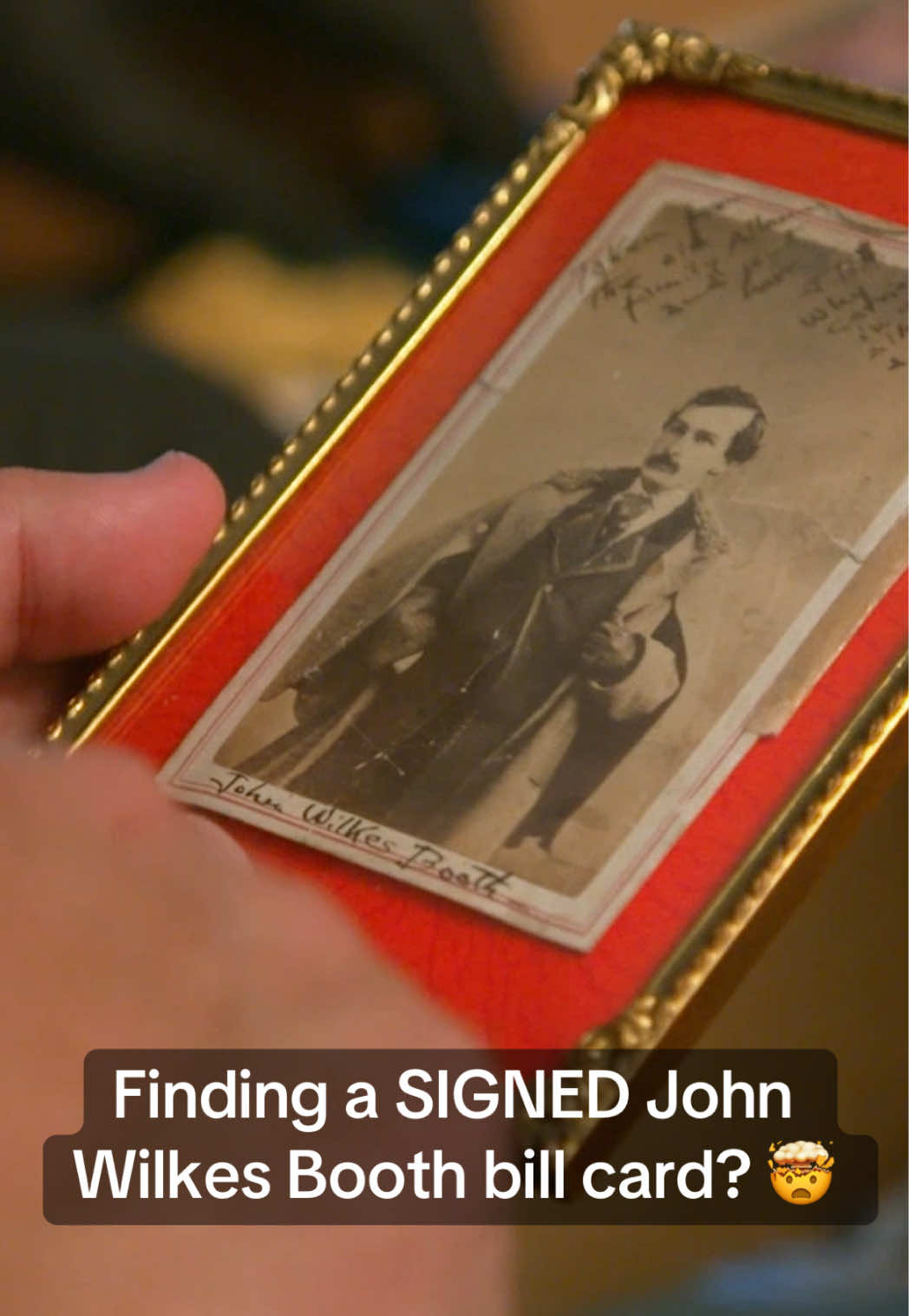 Could this signed #JohnWilkesBooth card be real? 🤯 With a lock of his hair recently selling for $30k, this find could be pure gold! #history #FilthyFortunes #presidents 