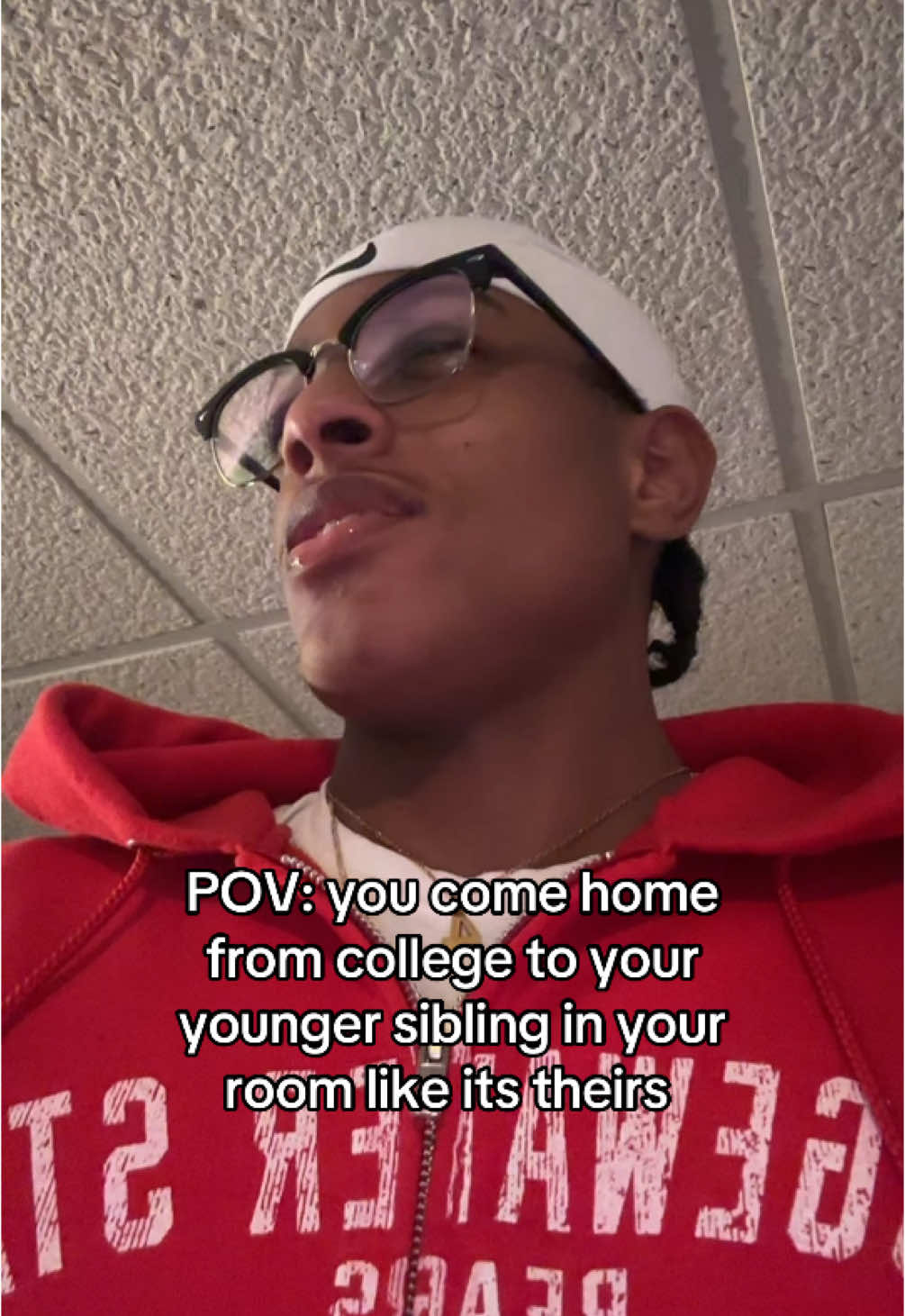 get out my room kid @Jalen🤞🏽💞 #Fyp #Viral #jadenmoseley #relatable #college #Siblings #brother #brothers #bedroom #pov #povs #Funny 