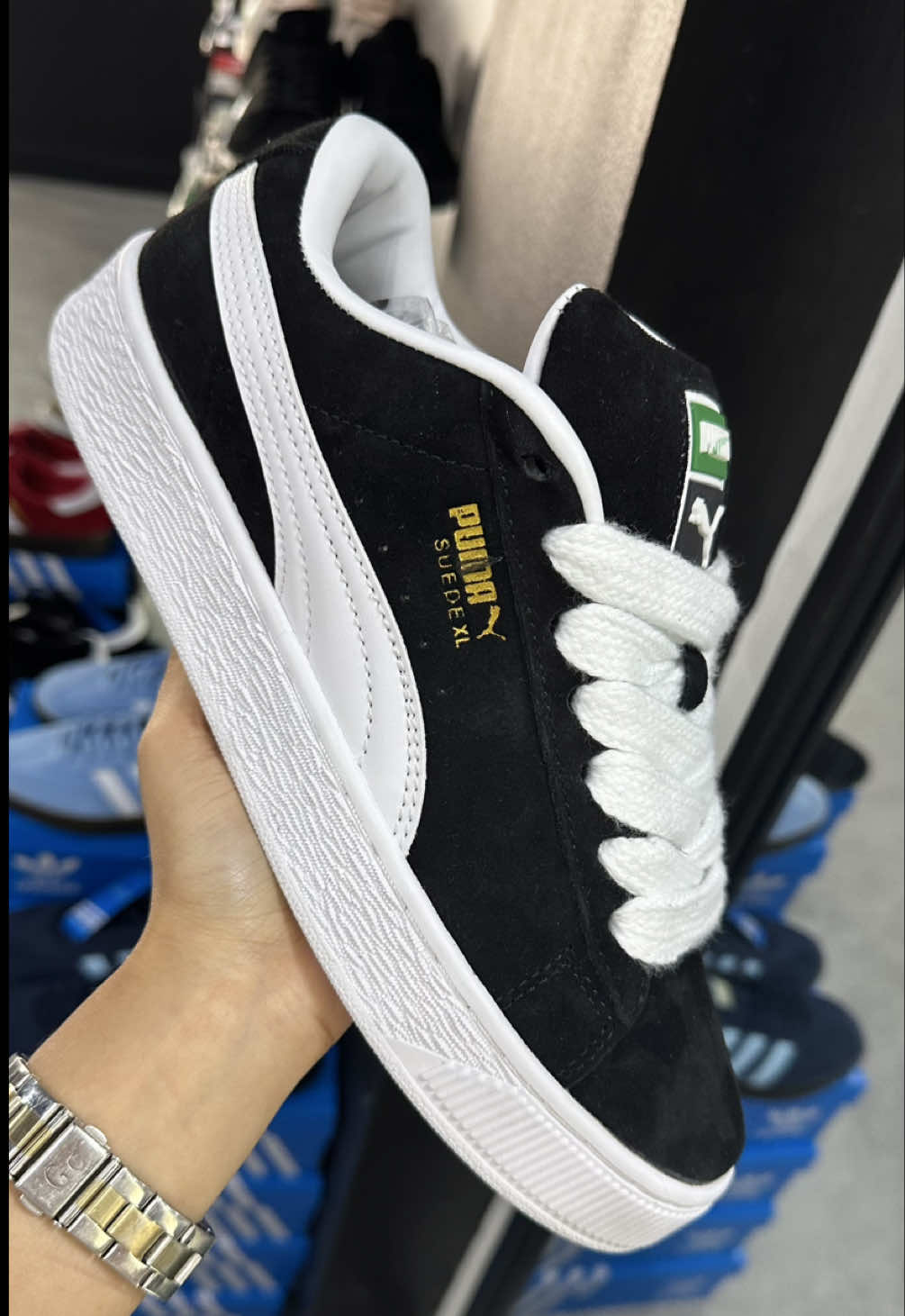 PUMA SUEDE XL BLACK WHITE IDR 400.000 ✨(Grosir & Ecer Beda Harga)
