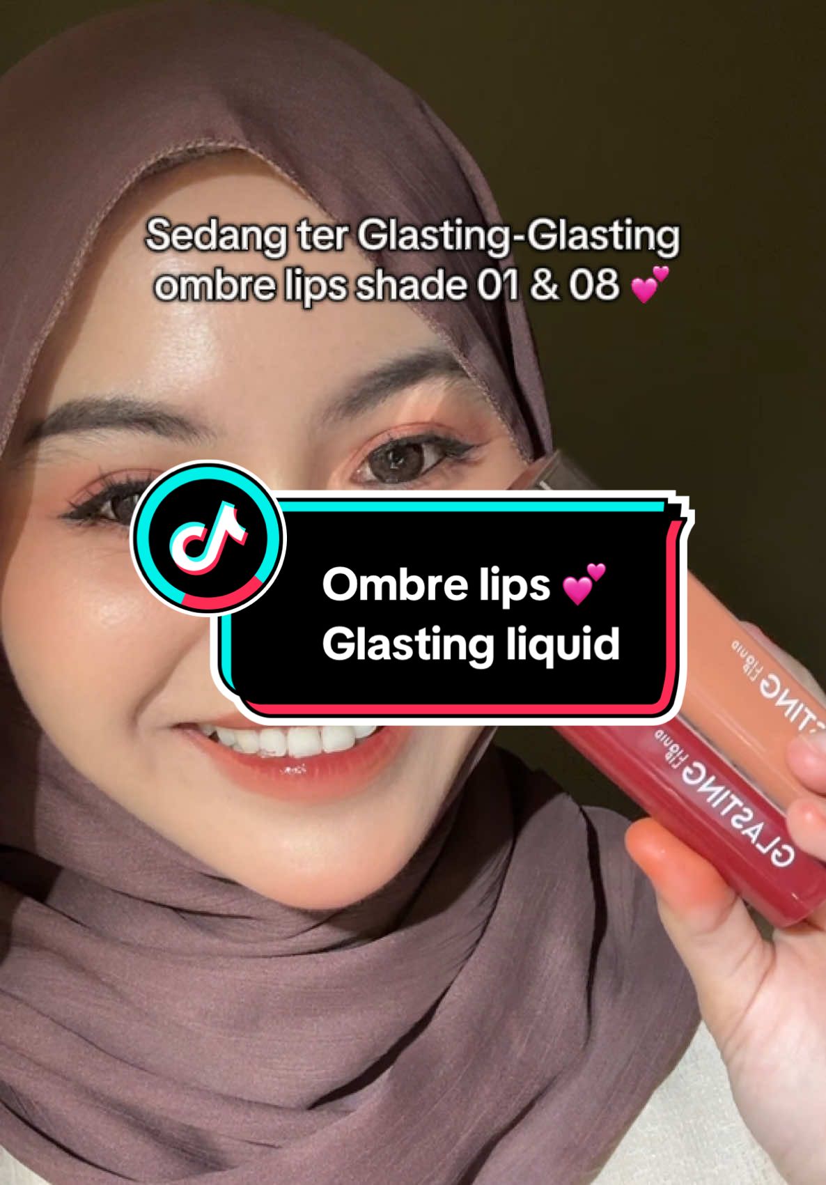 Lipstik lebaran day 1 2 3 ku  #lipstick #lipglasting #glastingliquidlip #wardah #glossylips #fyp #ombrelips 