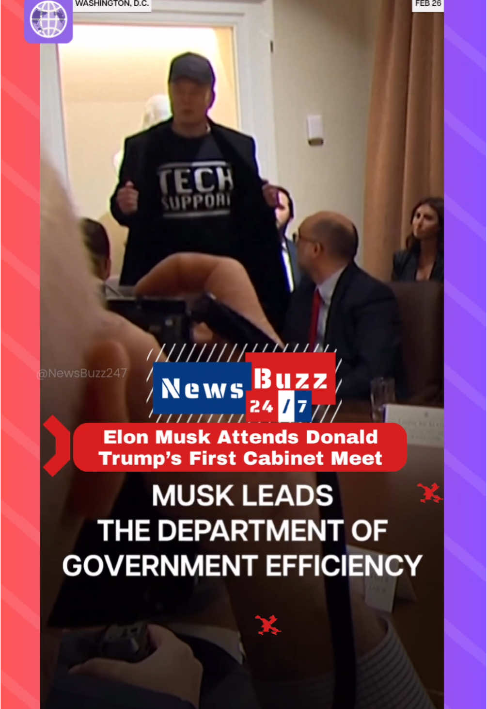 Billionaire Elon Musk made a headline-grabbing appearance at US President Donald Trump's first cabinet meeting of his second term, as his controversial cost-cutting efforts continue to spark backlash. When Trump asked him to provide an update on DOGE’s progress, Musk stood up and revealed that he has been receiving “a lot of death threats” for his work.   #elonmusk #donaldtrump #usa #trumpadministration  #newslive #worldnews #latestnews #globalnews #news #internationalnews #trendingnews #fy #fyf #fyp #foryou 