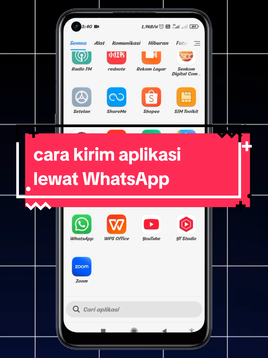 cara kirim aplikasi lewat WhatsApp #tips #tutorialandroid #tutorial #cara #whatsapp #fiturwhatsapp 