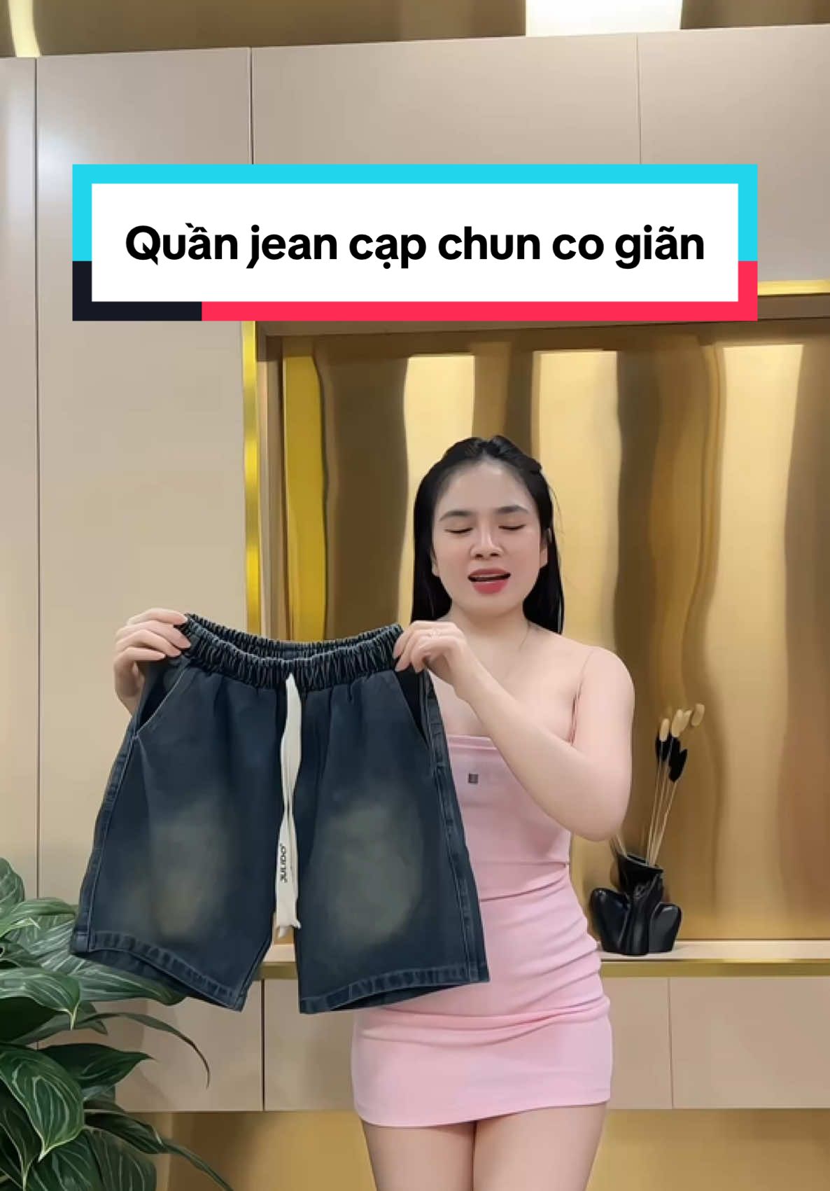 Quần jean cạp chun co giãn