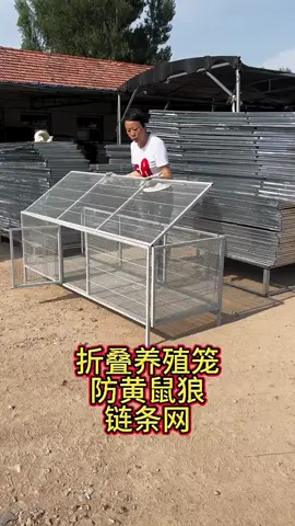 Folding cage, simple installation, chain net # three rural entrepreneurship breeding # breeding cage # chicken cage equipment # chicken cage