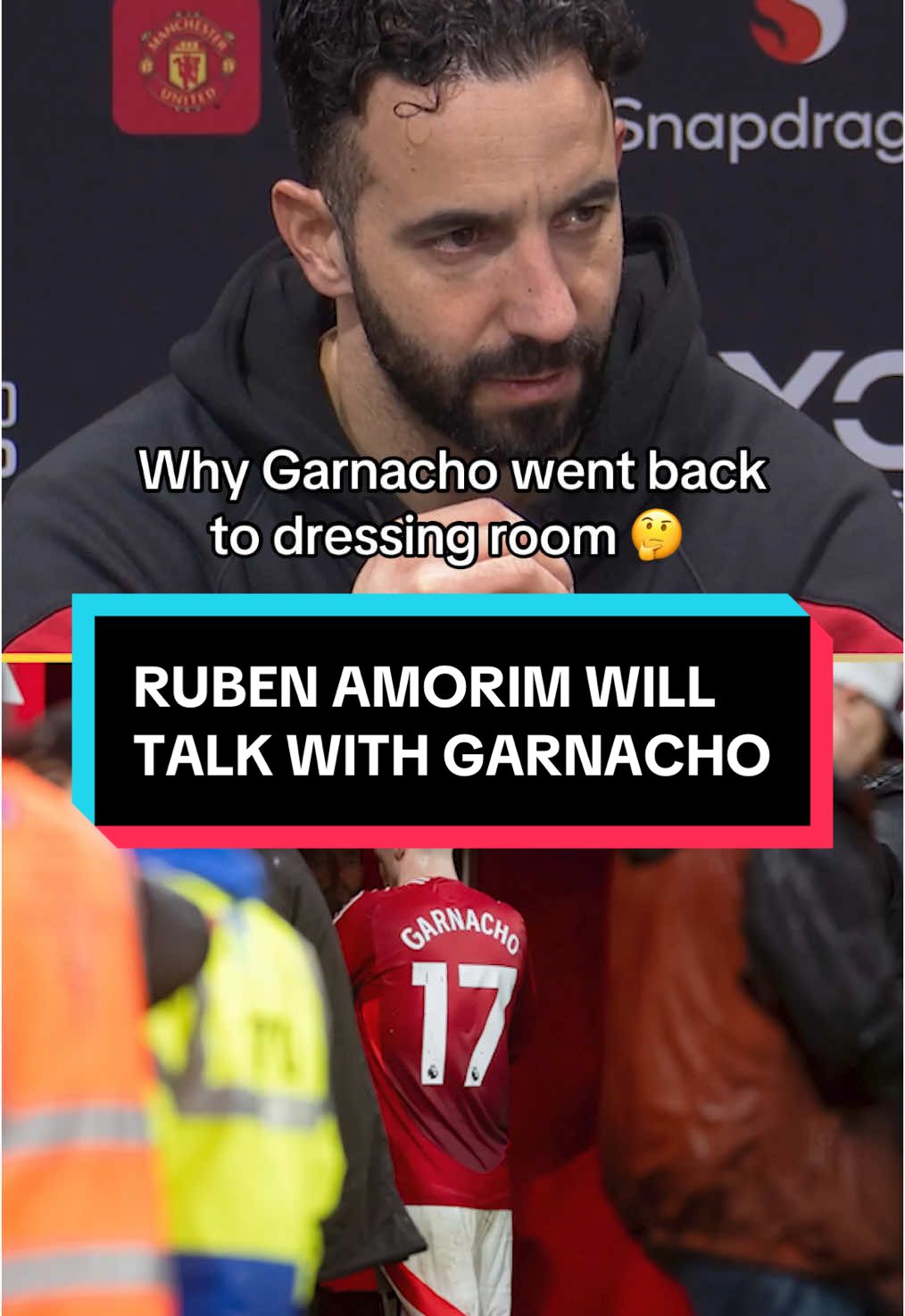 “You’re making a connection with Rashford?” 😳 #RubenAmorim #ManUtd #Garnacho #Amorim