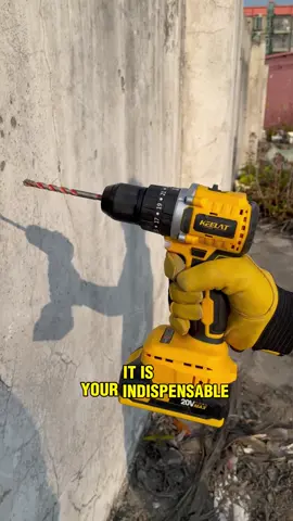 When faced with thick walls, the KEELAT KCD007 electric drill set can handle it easily! #keelat #electricdrill #DIY #homelmprovement #tool #powertools #keelattools #brushlessdrill #TJD