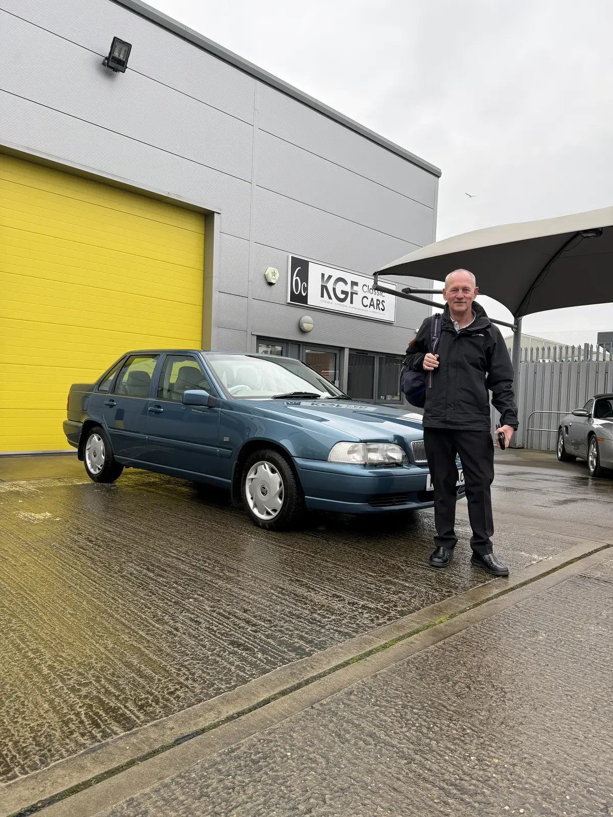 Here is Malcolm collecting his pampered and pristine Volvo S70, enthusiast owned with just 33,736 miles. Thank you for your business and the kind words. Enjoy the car!  #classiccar 