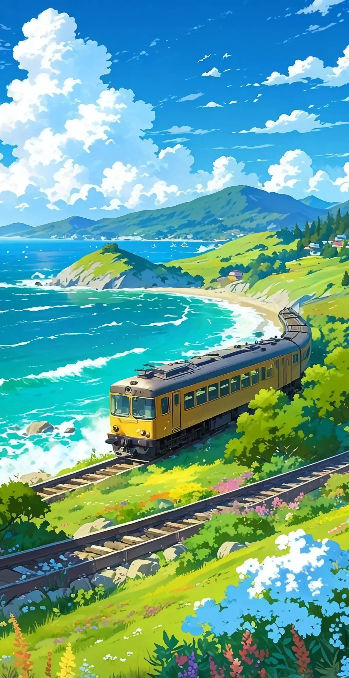 Đường tàu tình yêu Em còn nhớ, nơi hò hẹn hai ta Con đường tàu chạy vòng qua đất mỏ Trên thanh ray, lời yêu đầu anh ngỏ Khắp chân trời rực đỏ ánh hoàng hôn. Không trang hoàng, chẳng kiều diễm màu sơn Con đường tàu nằm im lìm mộng trải Những trưa hè, mình anh ngồi khắc khoải Chờ một người đã rời mãi nơi đây. Có tiếng chi như tiếng bánh tàu quay Nghe dồn dập trên ray tàu hoen rỉ Con tàu xa mang bóng hình tri kỉ Hỏi đi rồi có về lại đêm nay? Bước một mình lặng lẽ trên đường ray Anh tìm về cái nắm tay ngày ấy Tìm lại em, mà hoài sao chẳng thấy Chỉ mịt mù trong đâu đấy gió sương. Mỗi nhịp ray, thanh chắn, vẫn còn vương Bóng hình ai trên đường tàu hôm đó Câu yêu người lại vọng về trong gió Bỗng nghẹn ngào, dòng lệ nhỏ tuôn rơi Trên đường ray, giữa đêm tối, em ơi Anh ước đời như một chuyến tàu bạc Tới sân ga chẳng bao giờ sợ lạc Đã muộn rồi, chuyến tàu khác em lên. #binhyen #wallpaper #anhdepmoingay #chill #tauhoa #hinhnen 