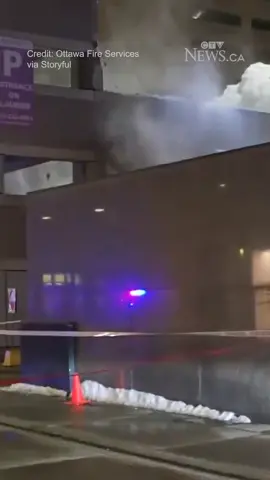 Ottawa Fire Services posted dramatic footage showing the moment the top floor of a downtown parking lot collapsed in the early hours of Wednesday, February 26. The service said they arrived at 265 Laurier Ave West after a 911 call on February 25 reporting damage to a column at the garage. They found a “heavy snow load” on the open top floor of the six-story building, and said the building’s structural integrity was compromised. Firefighters helped people to evacuate the structure and set up an exclusion zone. They said 50 vehicles remained in the garage with owners being barred from removing them. The top floor of the building collapsed at 4:47 am, fire officials said. No injuries were reported, and details of any damage to vehicles had not been released.  #cp24 #news #snow