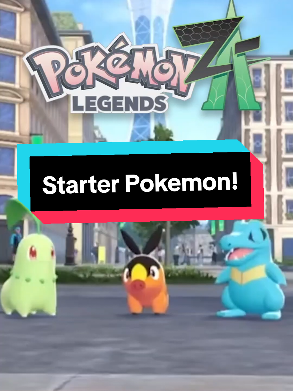 POKEMON LEGENDS ZA STARTERS HAVE BEEN REVEALED! Hyped? 😄 #pokemon #pokmontiktok #pokemoncommunity #legendsza #totodile #chikorita #tepig #FrisianFlagENERGOplus 