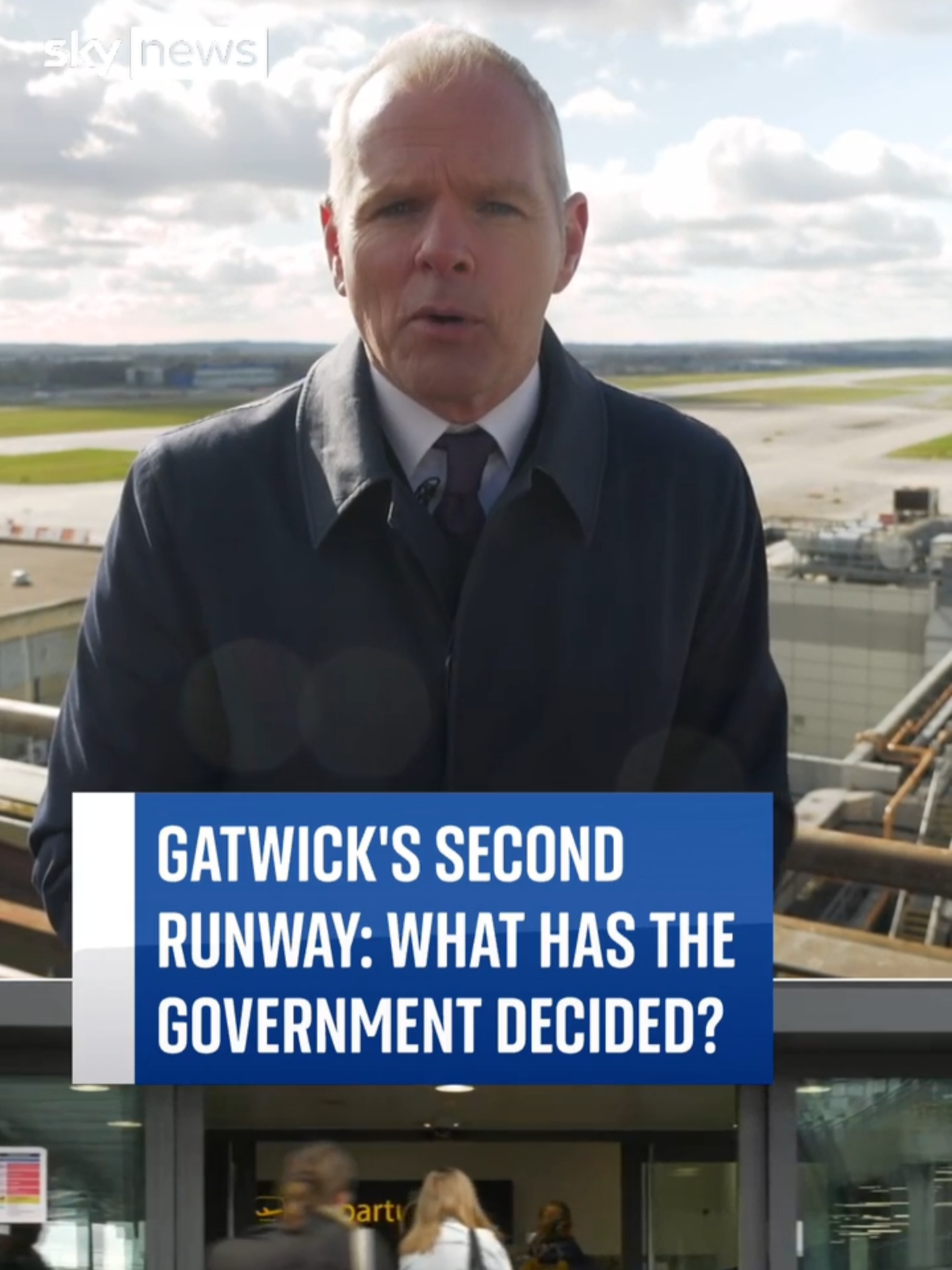 The #government has signalled that plans to bring a second runway at #Gatwick into regular use will get the green light if #environmental conditions are met. #skynews 