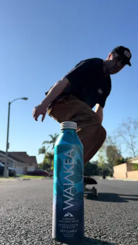 Kickin' it with @waiakea 🛹💦 Fueled by my favorite Hawaiian volcanic water- naturally alkaline, always on point. #drinkwaiakea #waiakeapartner #stayhydrated 