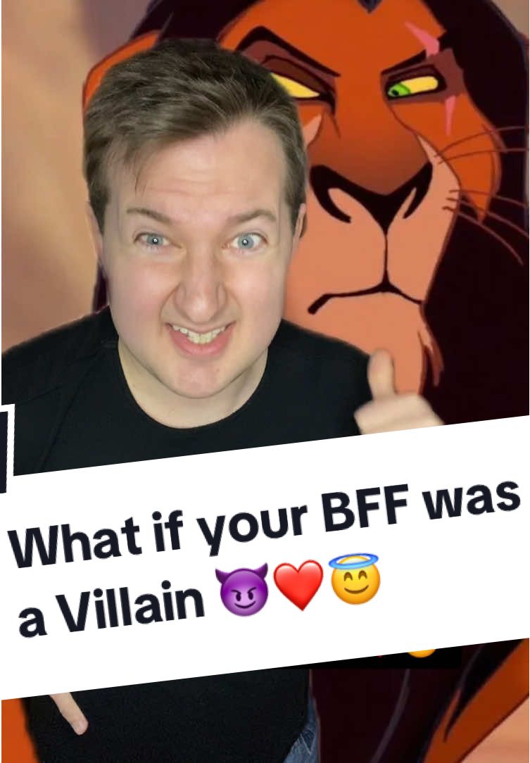 Best one might be Scar. Nah not might, is #fy #fyp #bff #BestFriends #villain #disneyvillains #scar #cruelladevil #gaston #darthvader #starwars #comedy #comedyskit #thanos #marvel #joker #dccomics #dcu #erissinbad #megamind #welshactor 