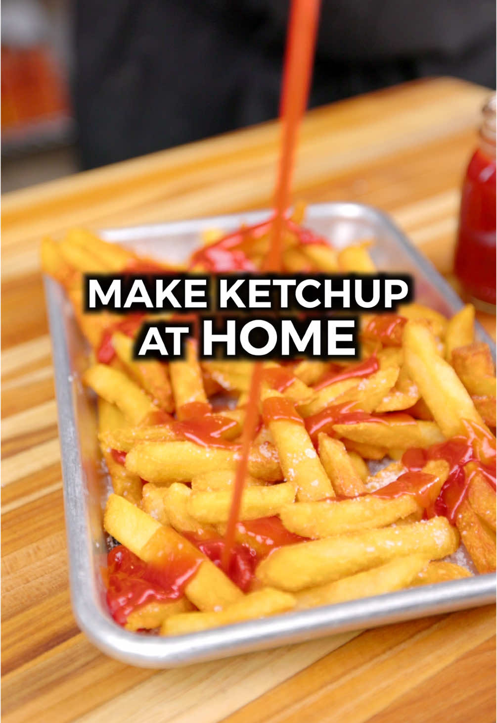 Here's how to make this delicious and easy ketchup at home.  Ingredients: - Tomato Paste- - Sweetener of Choice - Water - Apple Cider Vinegar - Garlic Powder - Onion Powder - Salt & Pepper Step 1: Mix Your Ingredients Add all of your ingredients and whisk together well in the same pan you'll cook it in.  Don't be alarmed if it looks like a mess— things will come together after you cook it.  Step 2: Create Your Ketchup Turn on your heat to low-medium and slowly bring your mixture to a boil. Once boiling, cover and let cook for 20 minutes.  Once your 20 minutes are up, uncover and remove from the heat to cool before bottling. Store in the fridge for a month.  We get so used to buying things premade that we forget just how easy they can be to make ourselves.  Save this recipe, give it a try, and let me know what you think.  - Chef Mike #ketchup #Recipe #cookingathome