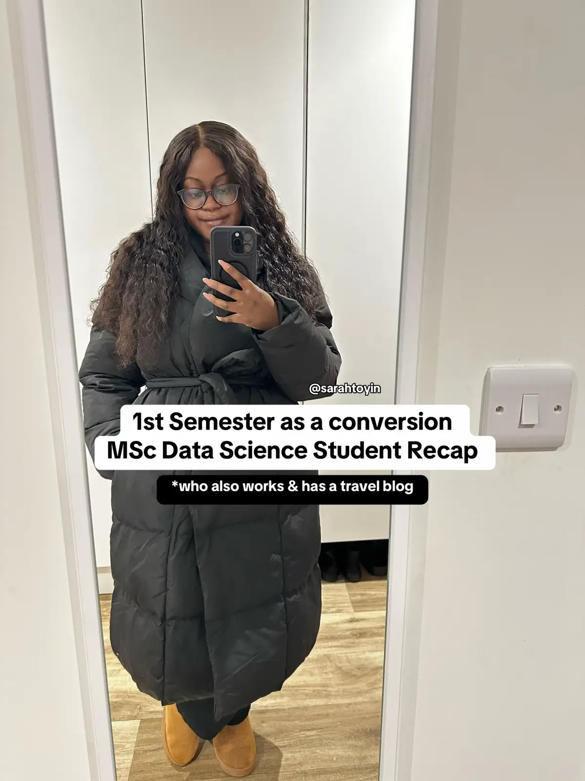 Currently doing a conversion MSc in Data Science course while working and having a travel blog - it’s hard! I am enjoying my course and everything I am learning. I was also fortunate to be awarded the OFS Scholarship.  Doing a Masters degree/grad school, esentially studying while working is a lot and requires the ability to know how to prioritise and balance your workload, even then it’s alot lol. It also really helps that my work is remote. If this is something you are thinking of doing it is possible but be realistic because you need to care of yourself during the process.  #mastersdegree #gradschool #conversionmasters #studyandwork #studytok #studyvlog  #datascience #dataanalytics #postgraduate 